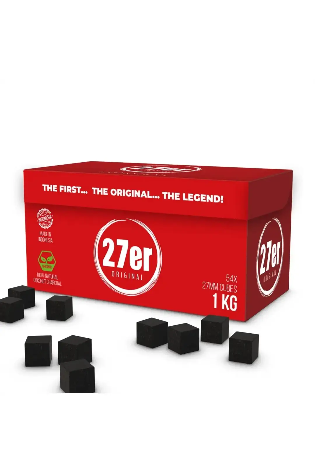 27er Original 27mm Hindistan Cevizi Nargile Kömürü (1 KG) ürün görseli