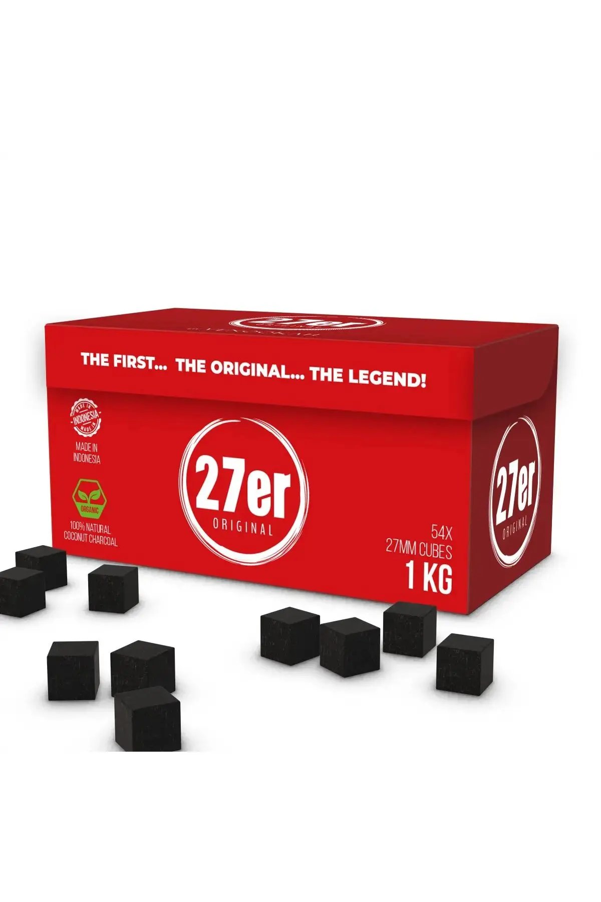 27er Original 27mm Hindistan Cevizi Nargile Kömürü (1 KG) – görsel 2