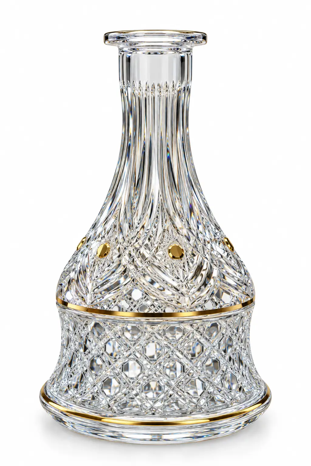 Desarj Crystalline Kristal Nargile Şişesi – Altın Kristal Hanedan ürün görseli
